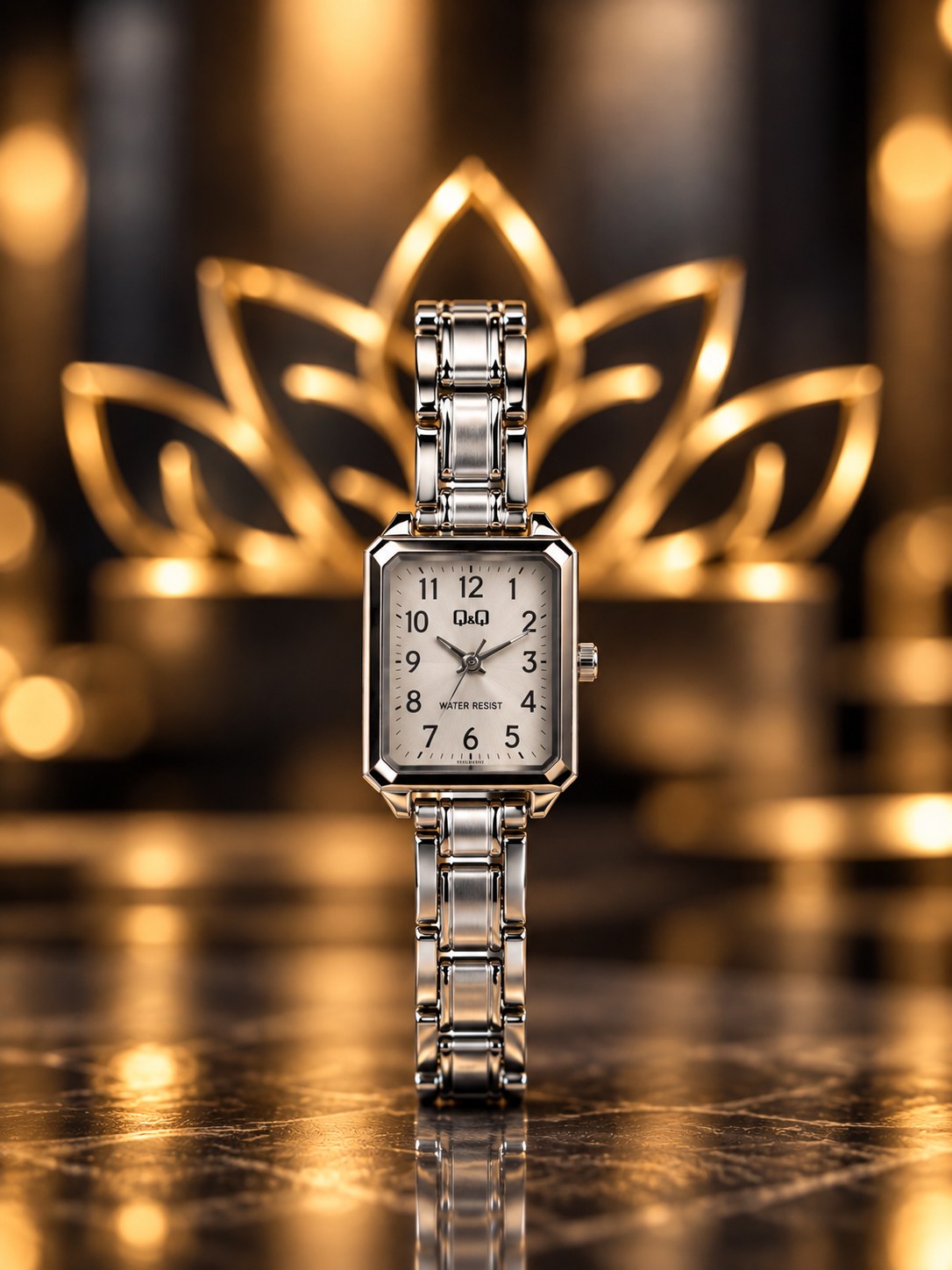 RELOJ QYQ METAL CARA CUADRADA FEM C76A-005PY