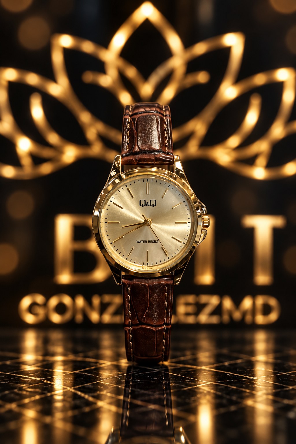 RELOJ QYQ CUERON MARRON FEM C37A-009PY