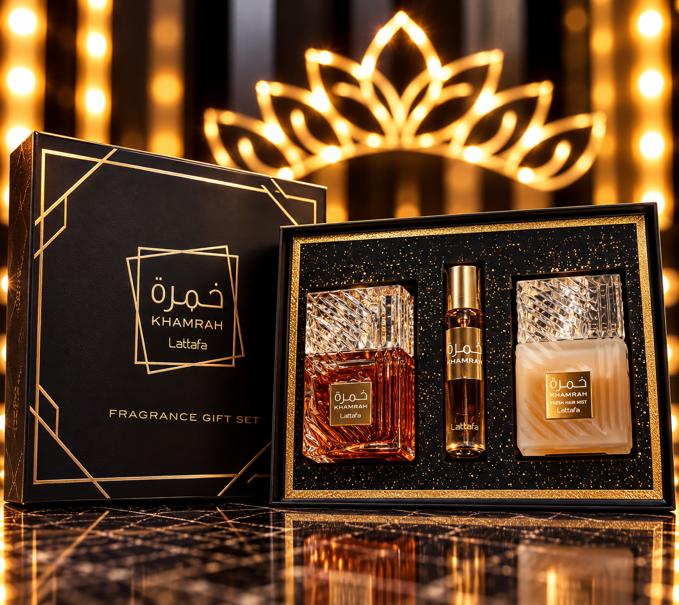 PERF. LATTAFA KIT KHAMRAH 100ML /12ML/HAIRMIST 50ML